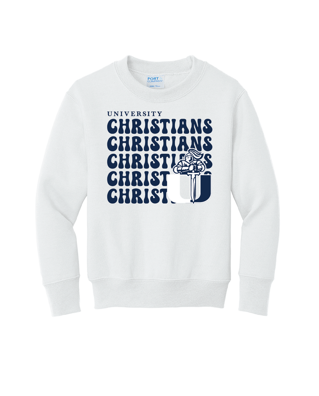 University Christians Retro Crewneck - White