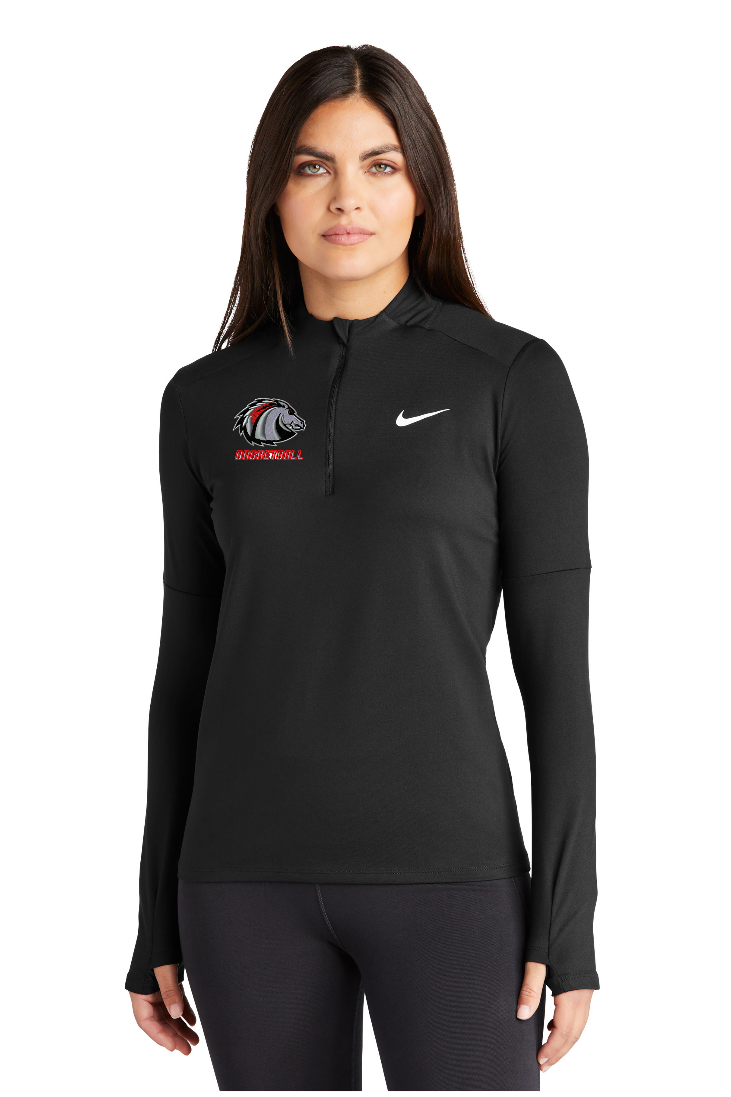 LBC Men's Basketball Nike Ladies Dri-FIT Element 1/2-Zip Top