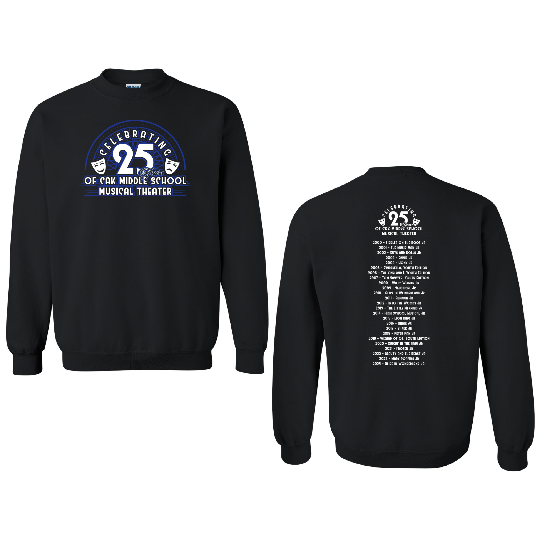 CAK Theatre - 25th Anniversary Crewneck Sweatshirt