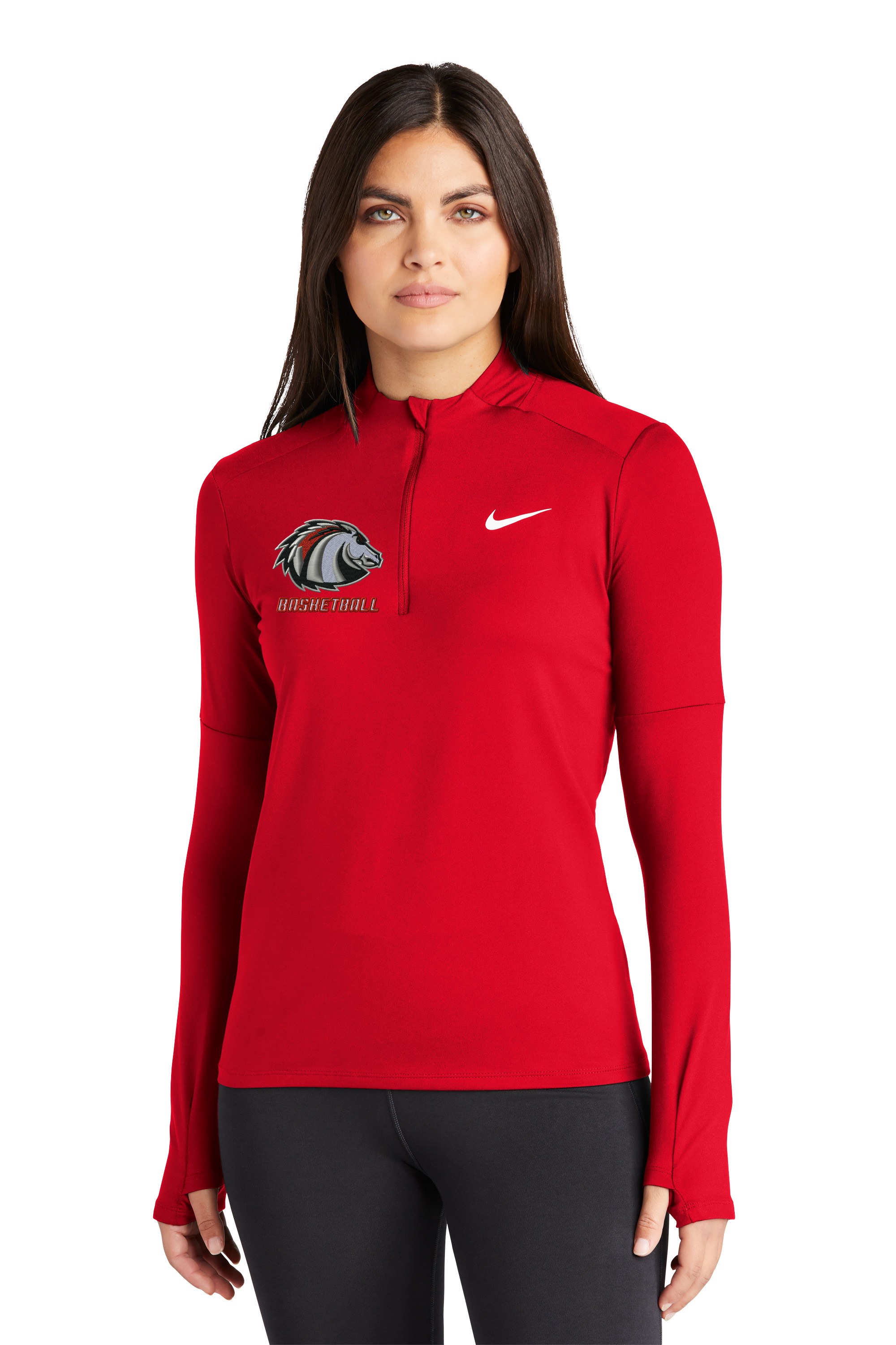 LBC Men's Basketball Nike Ladies Dri-FIT Element 1/2-Zip Top