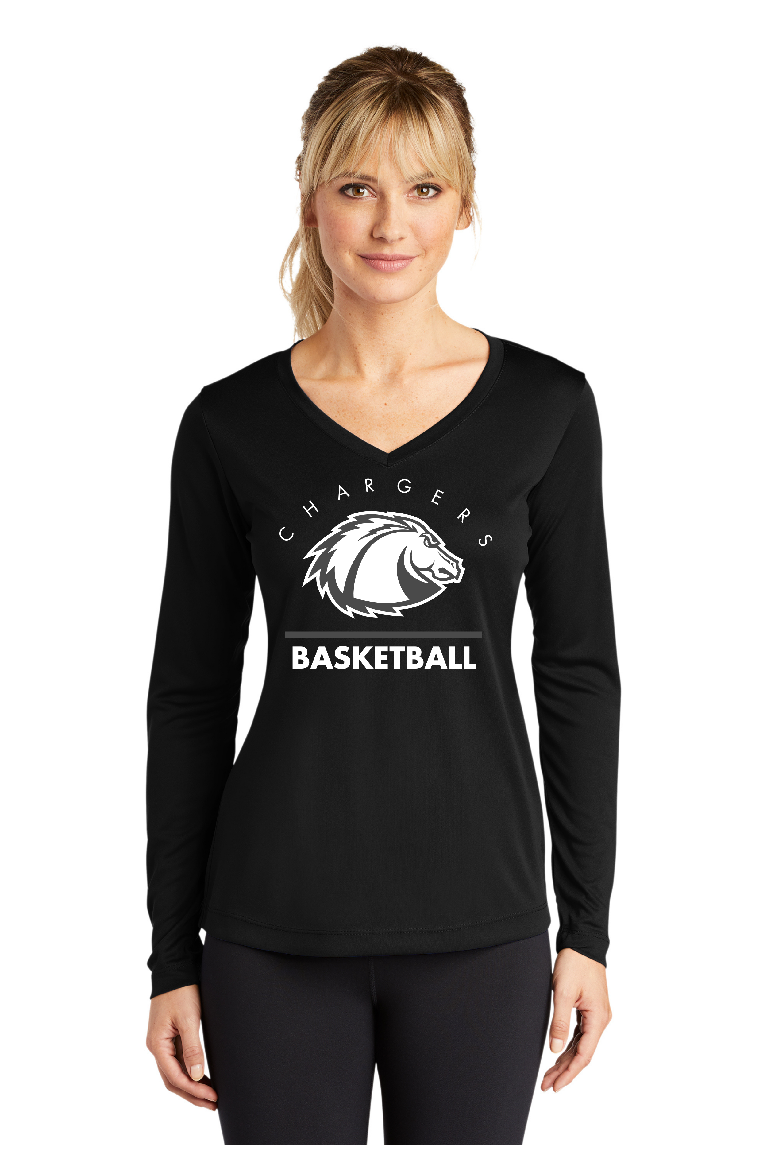 LBC Men's Basketball Sport-Tek Ladies Moisture Wicking Long Sleeve Tee