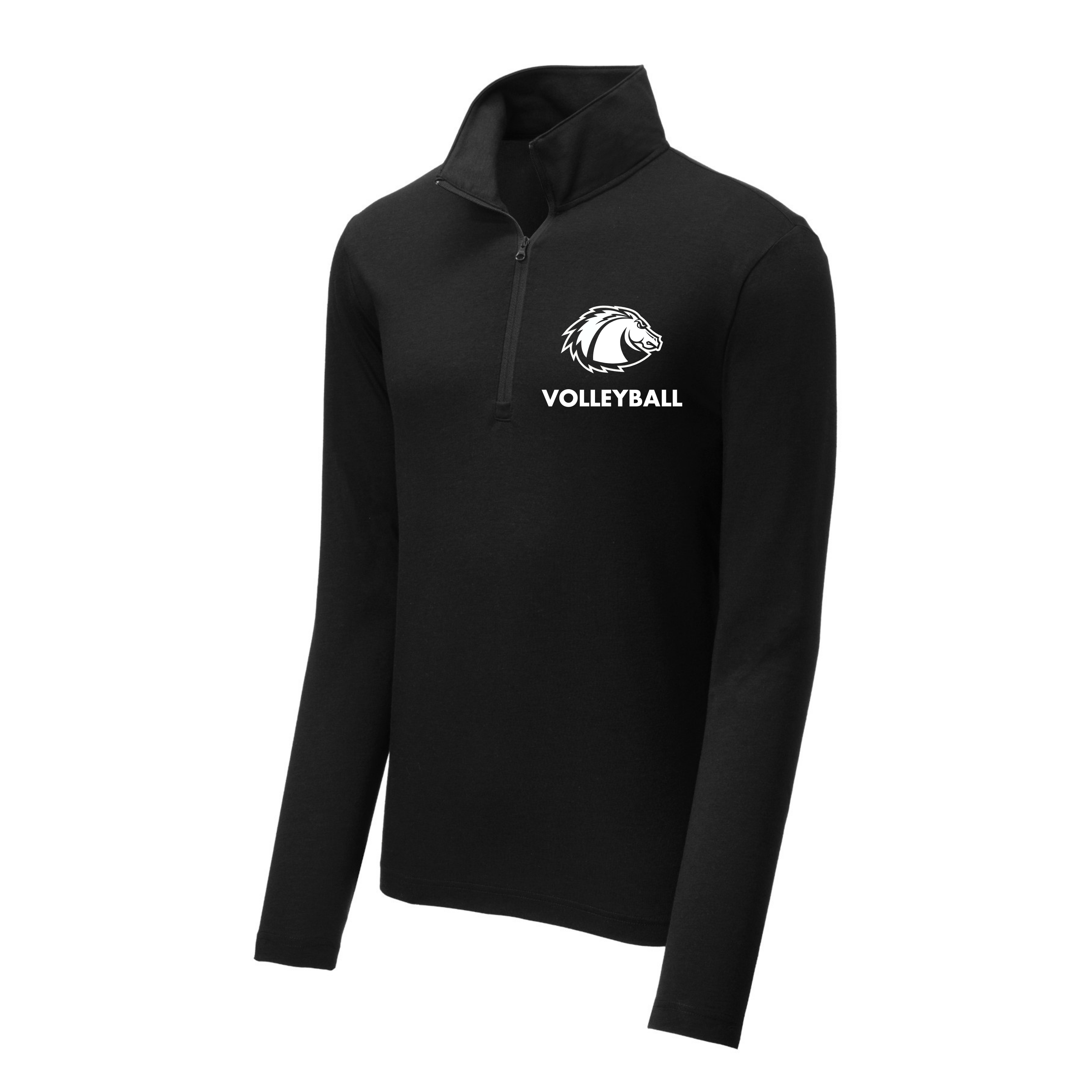 Men's Volleyball Tri-Blend Wicking 1/4 Zip Pullover