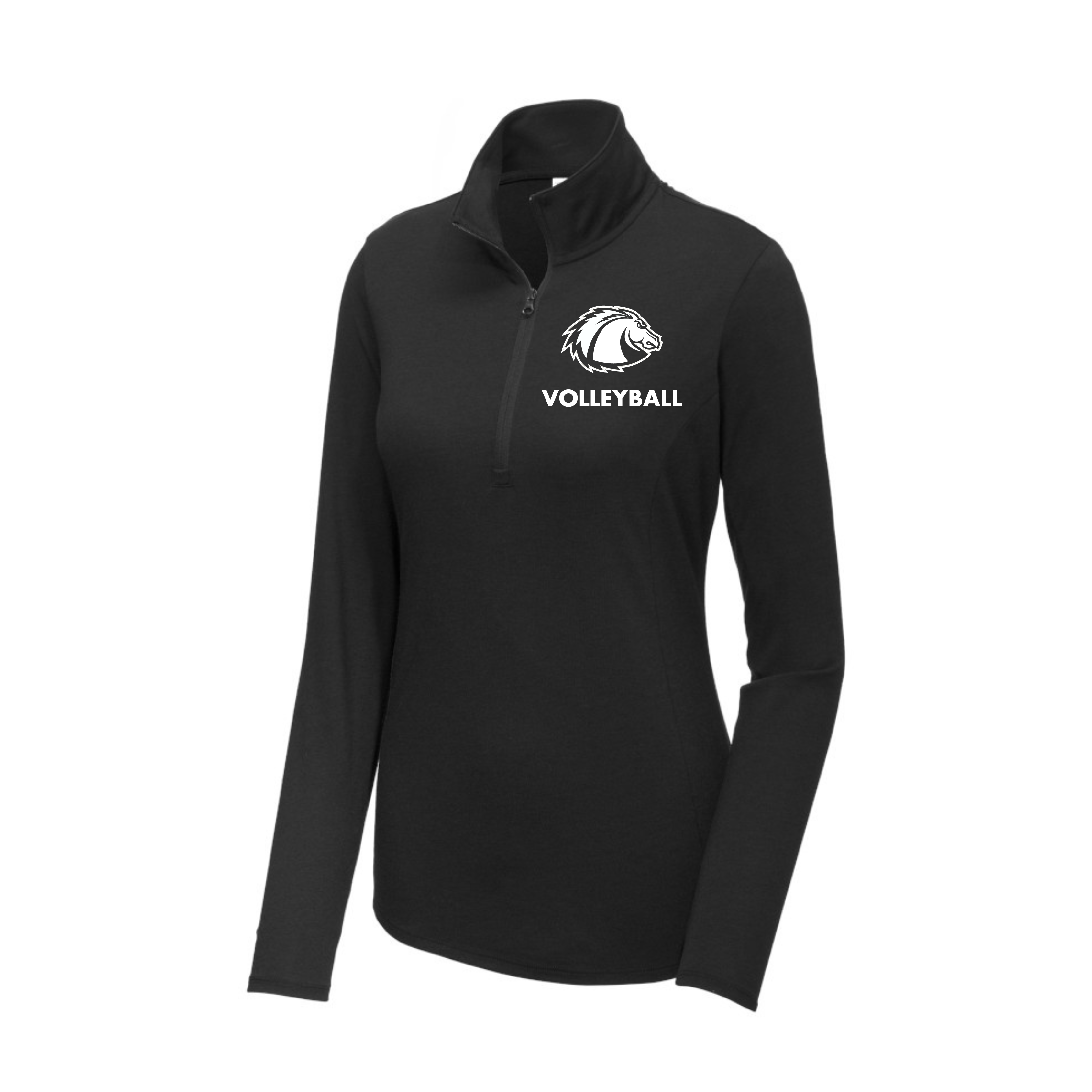 Women's Volleyball Tri-Blend Wicking 1/4 Zip Pullover