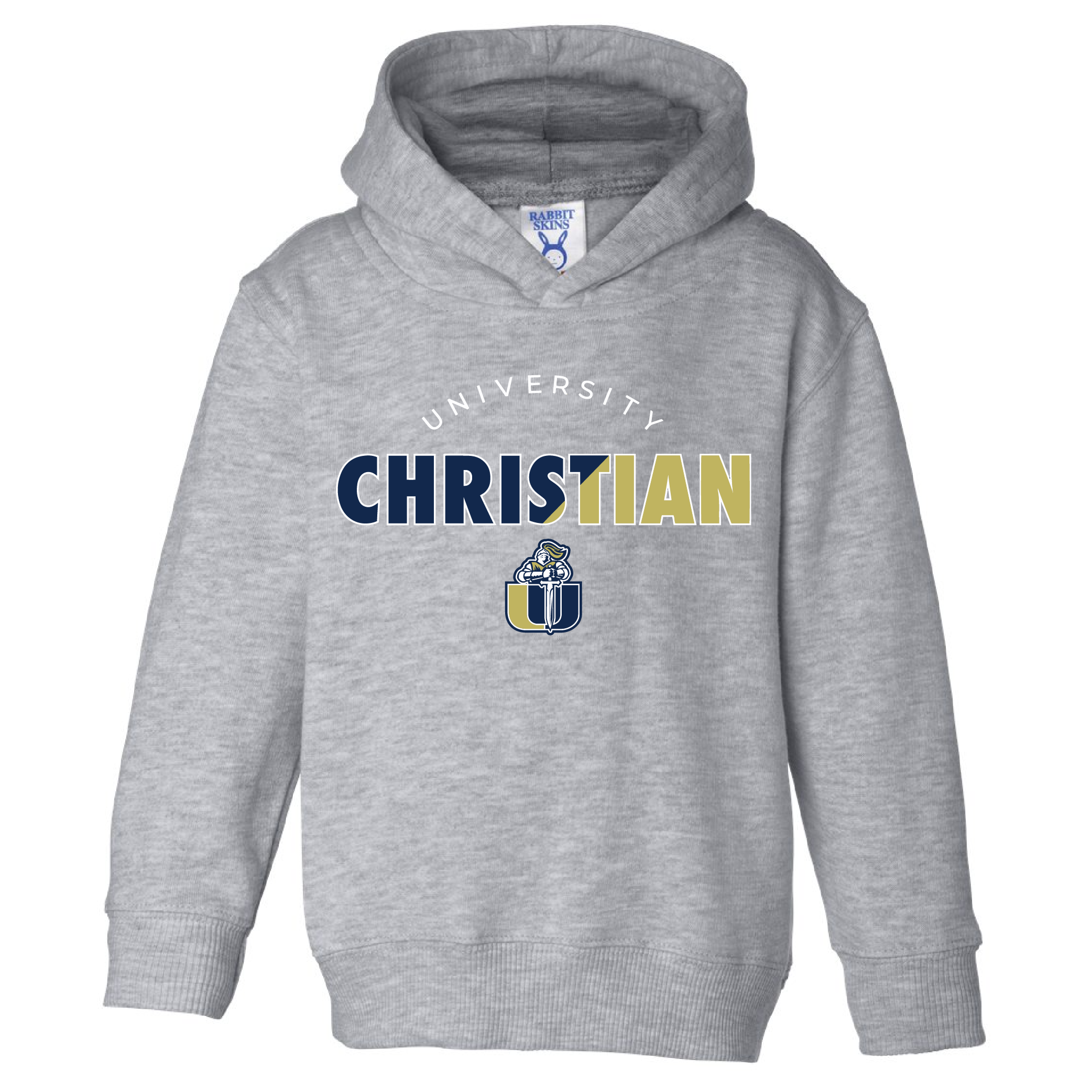 “TINY SIZE” University Christians UMAN Toddler Hoodie- Athletic Heather